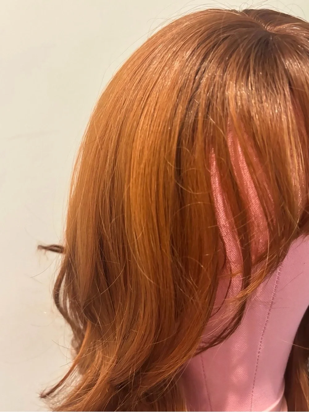 NWOT Copper Red Blended Women's Synthetic Wig with Bangs - Size Petite